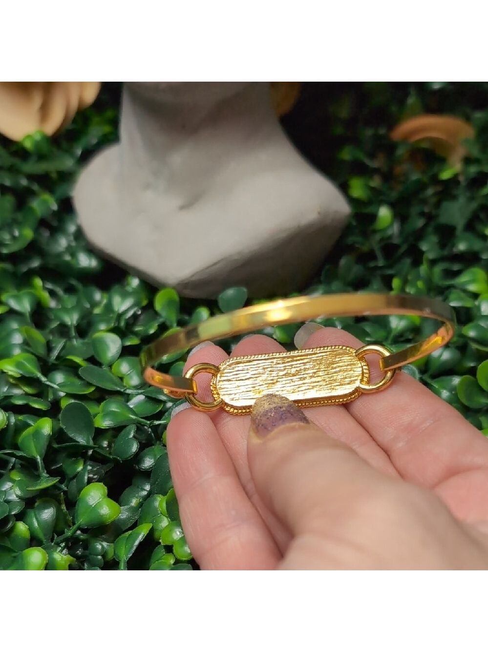 Gold and Red Hieroglyphic Bracelet - Picture 4 of 5